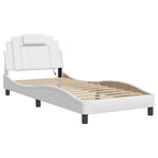 Bettgestell "Viana" mit LED ohne Matratze Weiß 90x190 cm