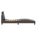 Bettgestell "Viana" mit LED ohne Matratze Grau 90x190 cm