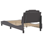 Bettgestell "Viana" mit LED ohne Matratze Grau 90x190 cm