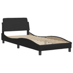 Bettgestell "Viana" mit LED ohne Matratze Schwarz 90x200 cm