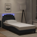 Bettgestell "Viana" mit LED ohne Matratze Schwarz 90x200 cm