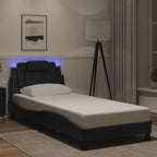 Bettgestell "Viana" mit LED ohne Matratze Schwarz 90x200 cm