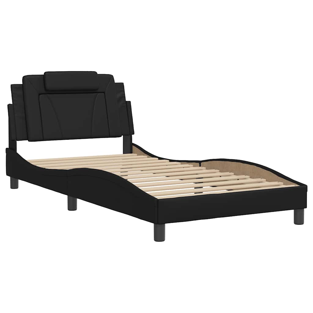 Bettgestell "Viana" mit LED ohne Matratze Schwarz 100x200 cm