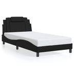 Bettgestell "Viana" mit LED ohne Matratze Schwarz 100x200 cm