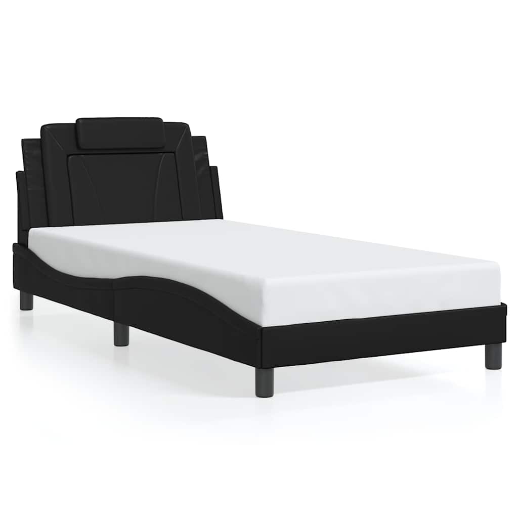 Bettgestell "Viana" mit LED ohne Matratze Schwarz 100x200 cm