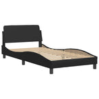 Bettgestell "Viana" mit LED ohne Matratze Schwarz 100x200 cm