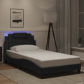 Bettgestell "Viana" mit LED ohne Matratze Schwarz 100x200 cm