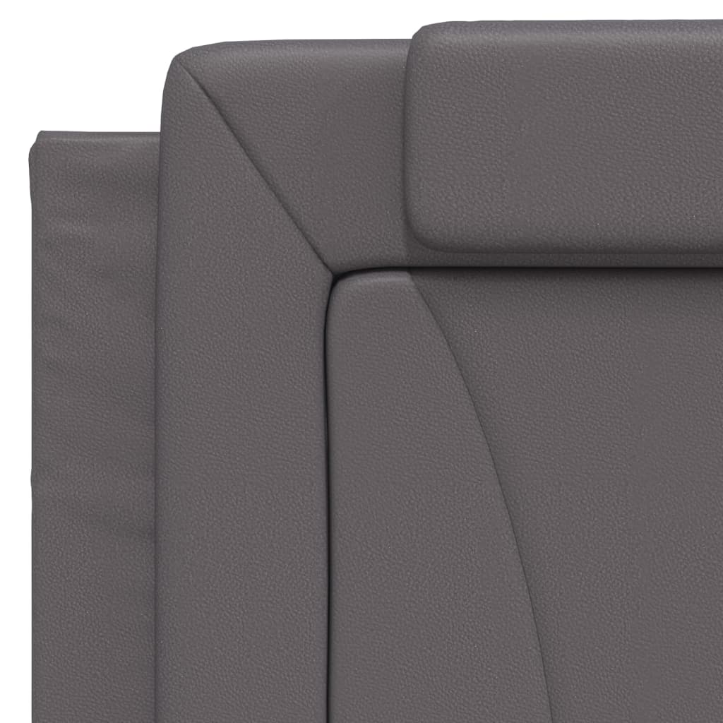 Bettgestell "Viana" mit LED ohne Matratze Grau 100x200 cm