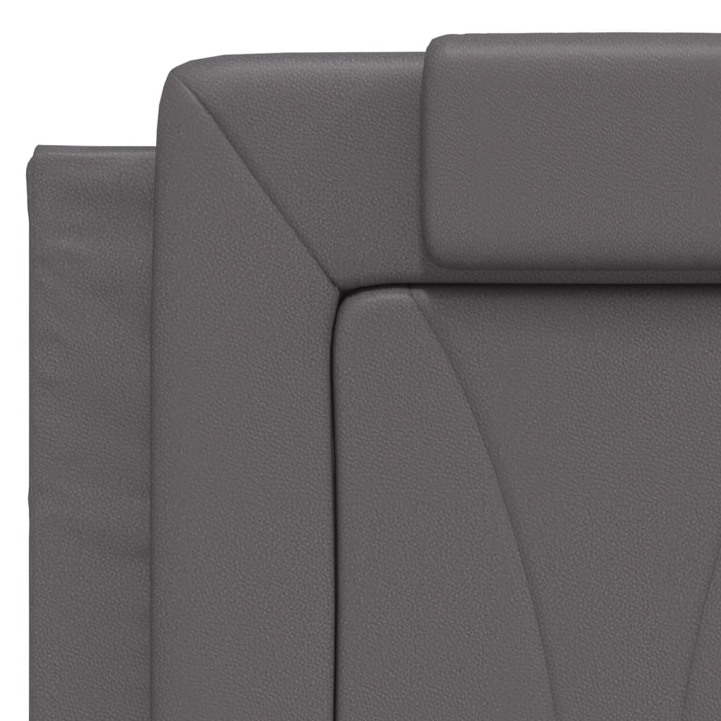 Bettgestell "Viana" mit LED ohne Matratze Grau 120x200 cm