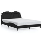 Bettgestell "Viana" mit LED ohne Matratze Schwarz 140x190 cm