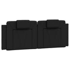 Bettgestell "Viana" mit LED ohne Matratze Schwarz 140x190 cm