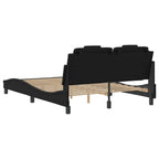 Bettgestell "Viana" mit LED ohne Matratze Schwarz 140x190 cm