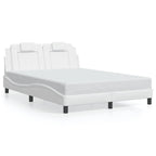 Bettgestell "Viana" mit LED ohne Matratze Weiß 140x190 cm