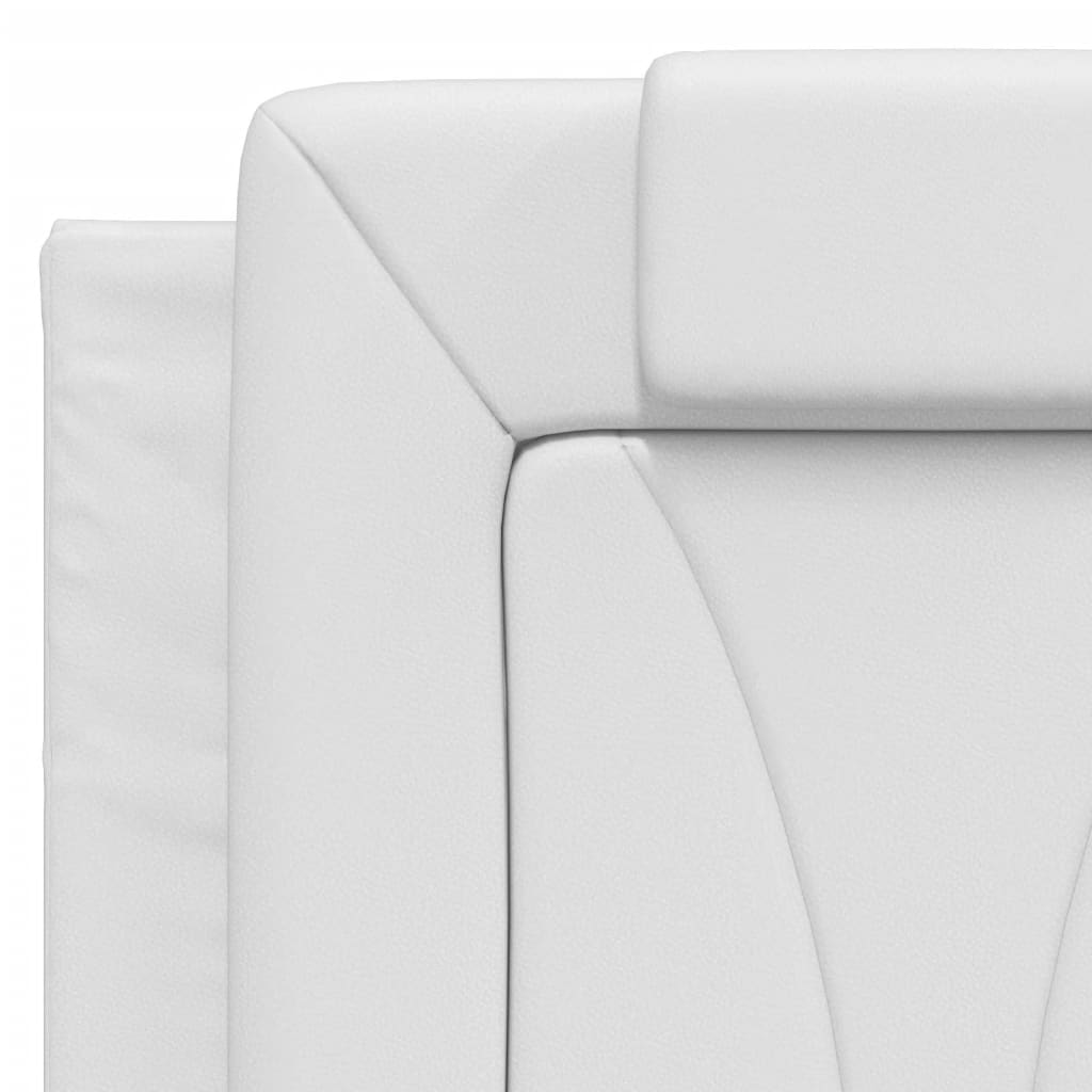 Bettgestell "Viana" mit LED ohne Matratze Weiß 140x190 cm