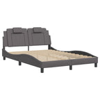 Bettgestell "Viana" mit LED ohne Matratze Grau 140x190 cm