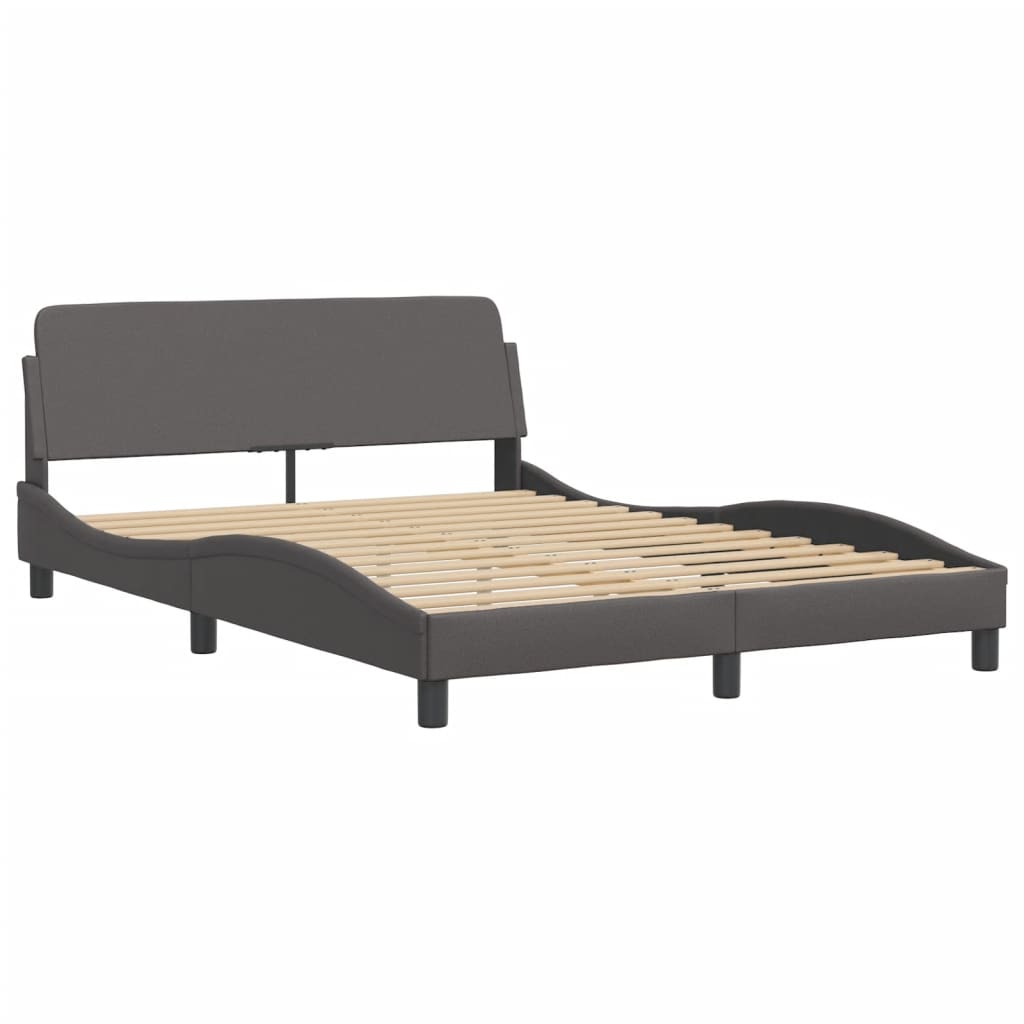 Bettgestell "Viana" mit LED ohne Matratze Grau 140x200 cm