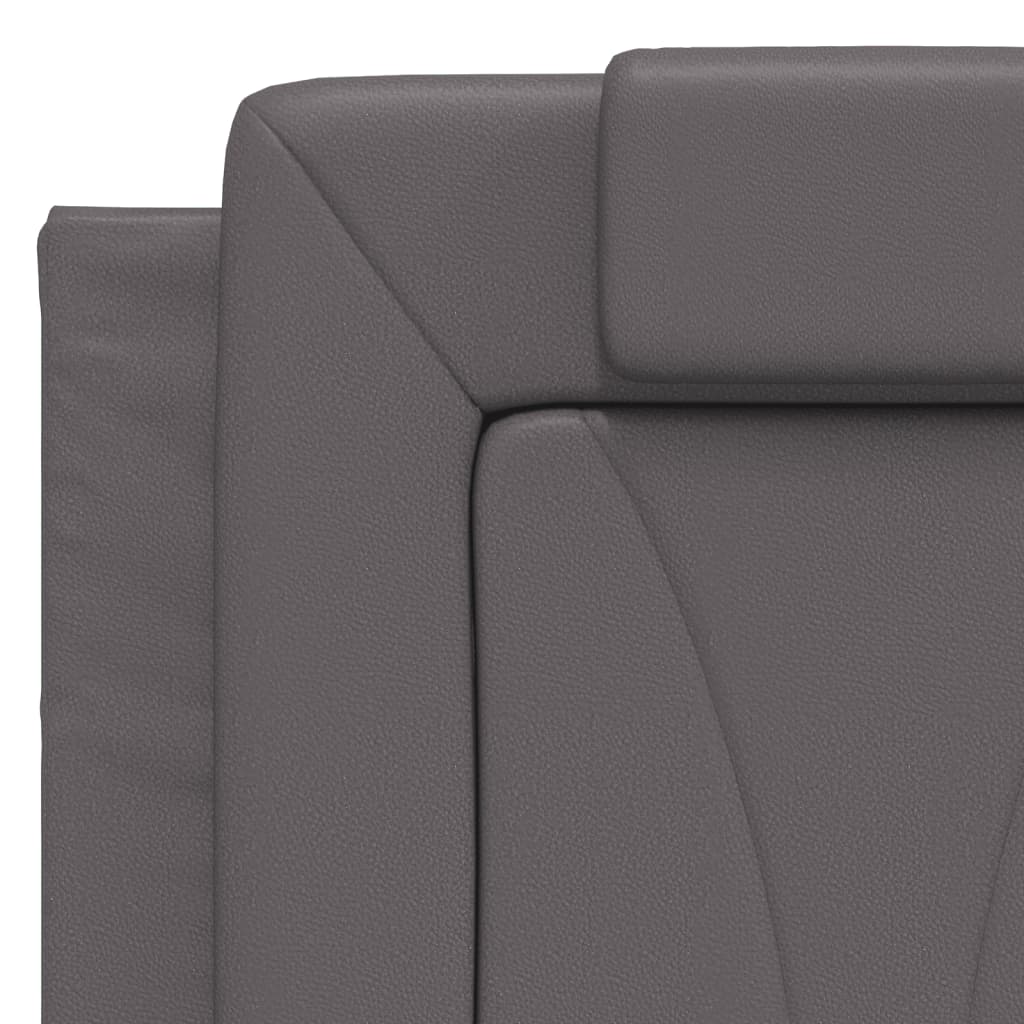 Bettgestell "Viana" mit LED ohne Matratze Grau 140x200 cm