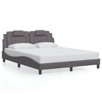 Bettgestell "Viana" mit LED ohne Matratze Grau 160x200 cm