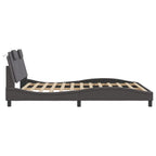 Bettgestell "Viana" mit LED ohne Matratze Grau 160x200 cm