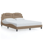 Bettgestell "Viana" mit LED ohne Matratze Cappuccino-Braun 160x200 cm