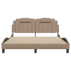 Bettgestell "Viana" mit LED ohne Matratze Cappuccino-Braun 160x200 cm