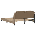 Bettgestell "Viana" mit LED ohne Matratze Cappuccino-Braun 160x200 cm