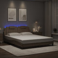 Bettgestell "Viana" mit LED ohne Matratze Cappuccino-Braun 160x200 cm