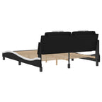 Bettgestell "Viana" mit LED ohne Matratze Schwarz und Weiß 160x200 cm