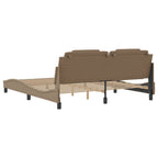 Bettgestell "Viana" mit LED ohne Matratze Cappuccino-Braun 180x200 cm