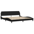 Bettgestell "Viana" mit LED ohne Matratze Schwarz 200x200 cm