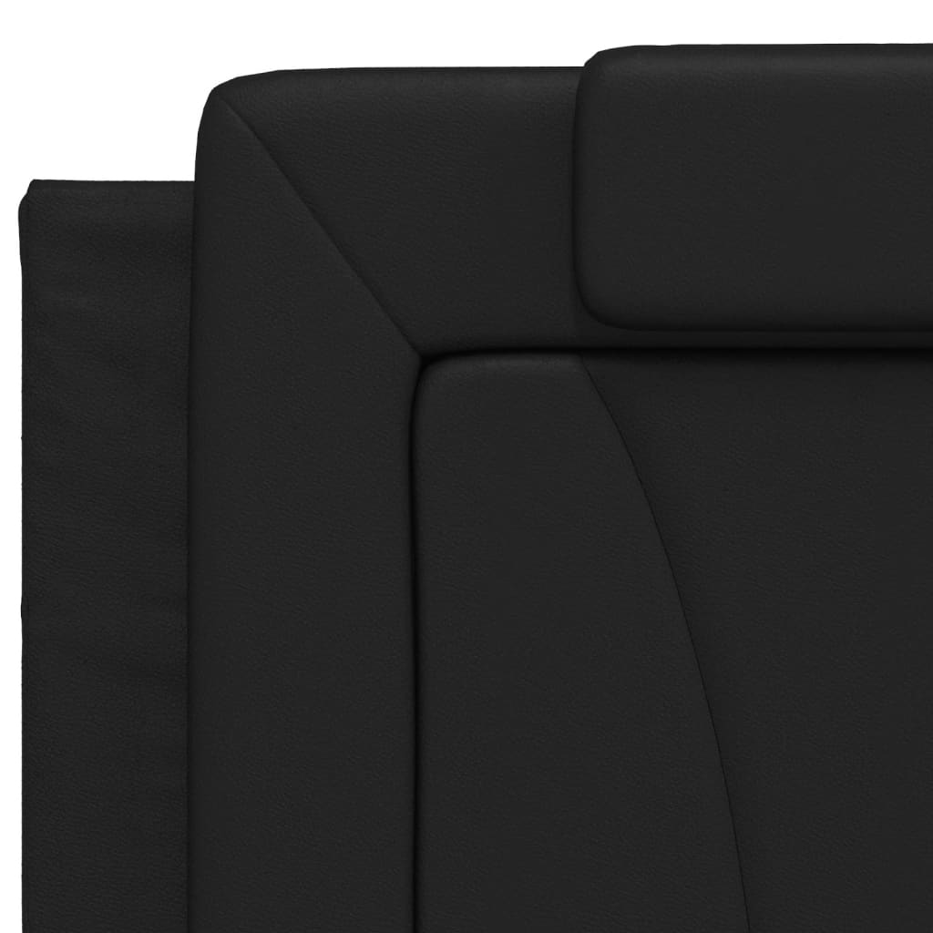 Bettgestell "Viana" mit LED ohne Matratze Schwarz 200x200 cm
