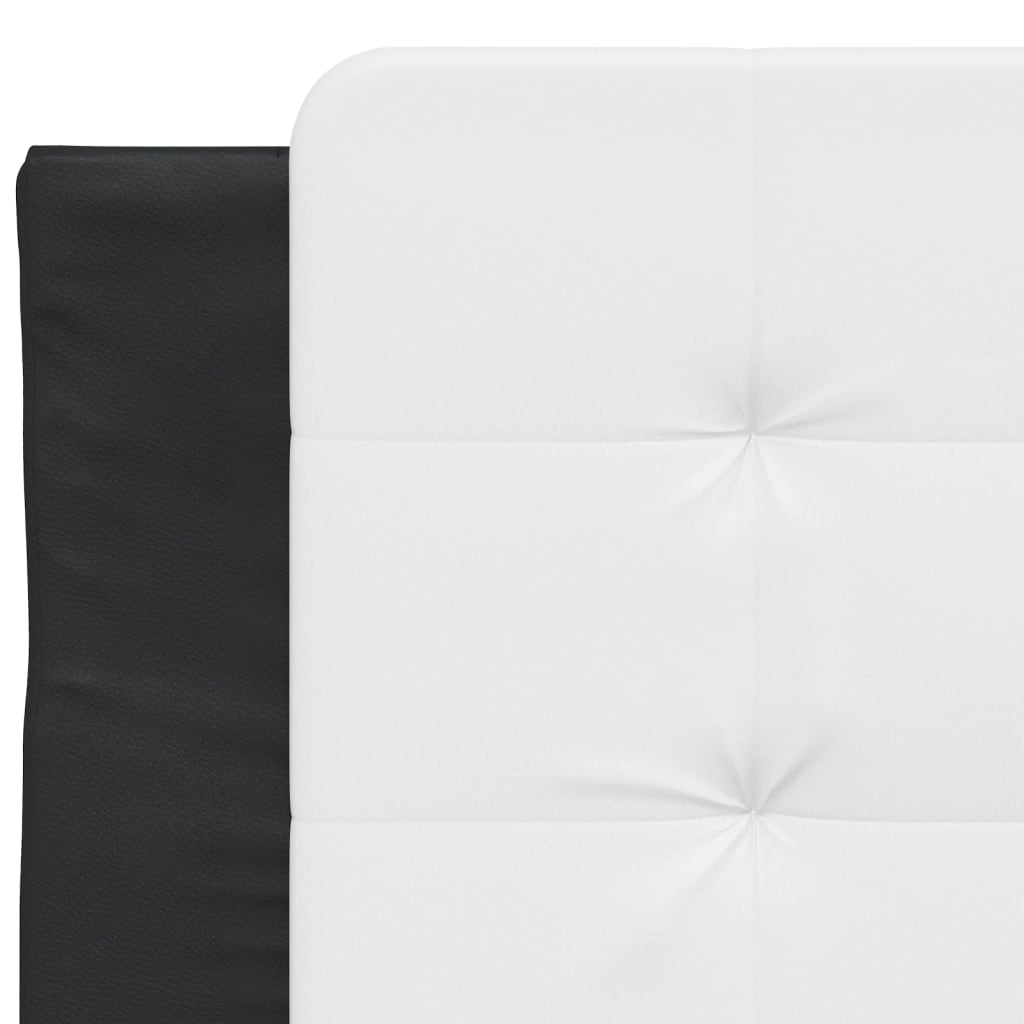 Bettgestell mit LED ohne Matratze "Zadar" Schwarz und Weiß 100x200 cm