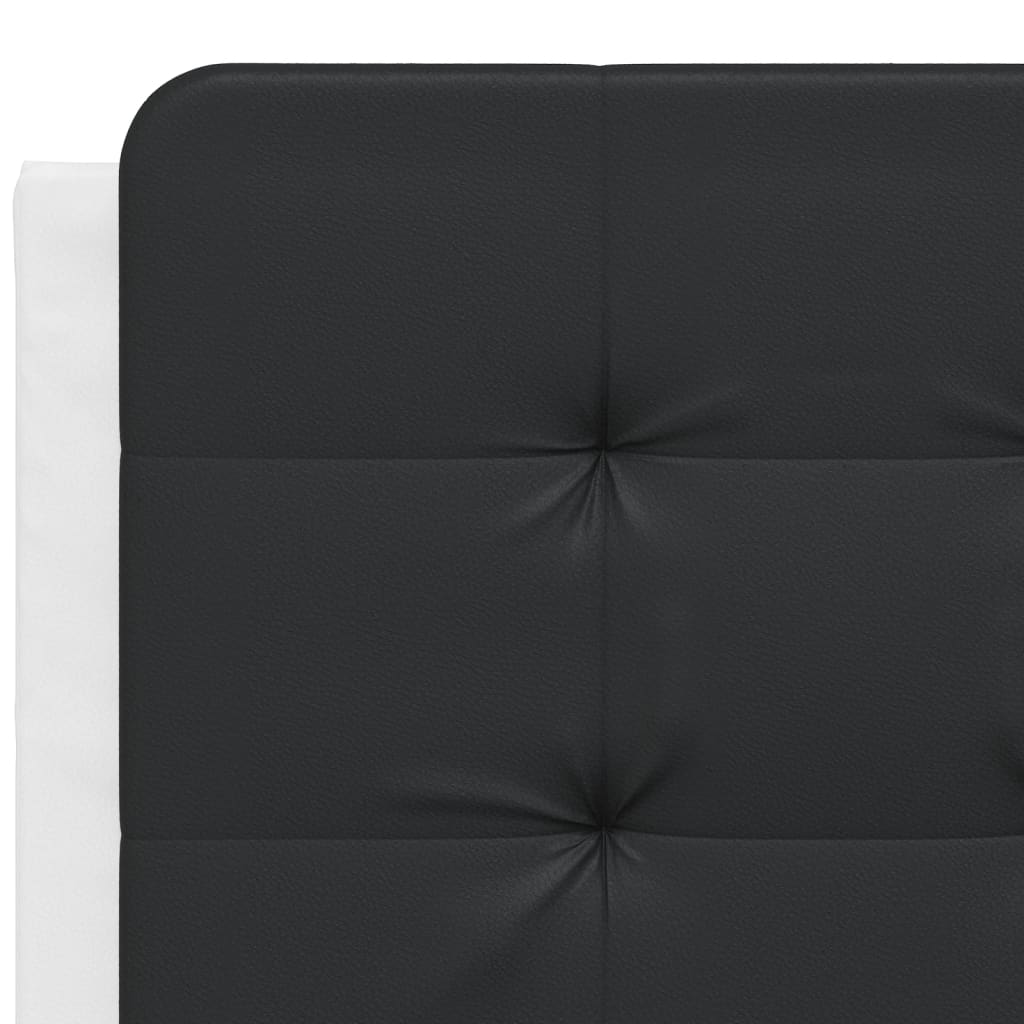 Bettgestell mit LED ohne Matratze "Zadar" Weiß und Schwarz 140x190 cm