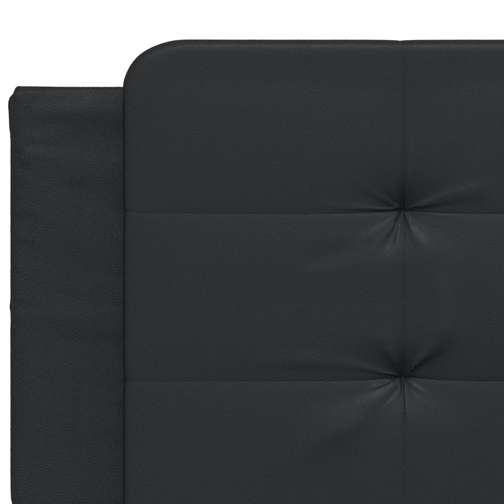 Bettgestell mit LED ohne Matratze "Zadar" Schwarz 160x200 cm