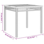 5-tlg. Garten-Essgruppe mit Kissen Beige Poly Rattan