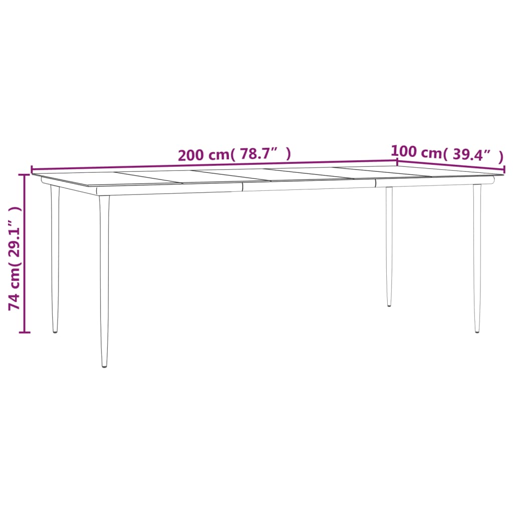 7-tlg. Garten-Essgruppe mit Kissen Grau Poly Rattan
