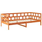 Tagesbett ohne Matratze Wachsbraun 90x200 cm Massivholz Kiefer