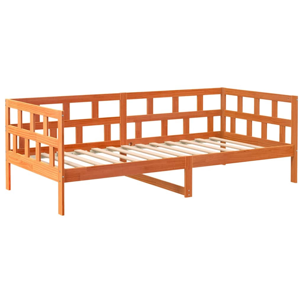 Tagesbett ohne Matratze Wachsbraun 80x200 cm Massivholz Kiefer