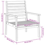 5-tlg. Garten-Lounge-Set Massivholz Akazie