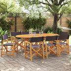 Klappbare Gartenstühle 8 Stk. Dunkelgrau Stoff
