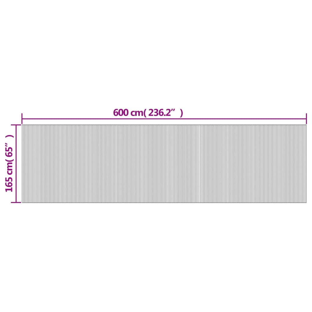 Paravent Dunkelbraun 165x600 cm Bambus