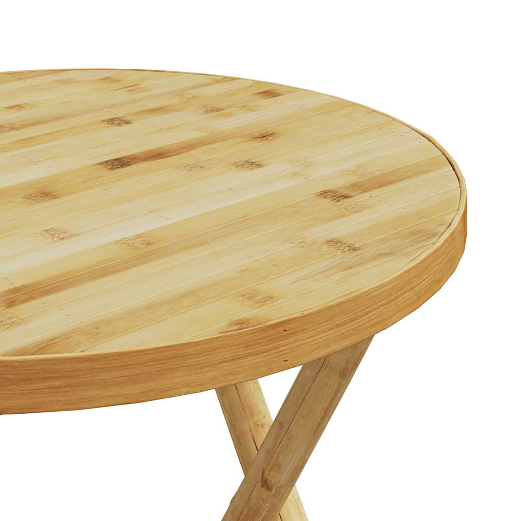 3-tlg. Bistro-Set Klappbar mit Kissen Bambus