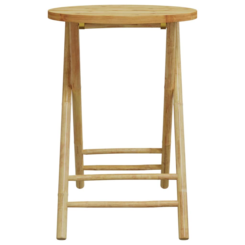3-tlg. Bistro-Set Klappbar mit Kissen Bambus