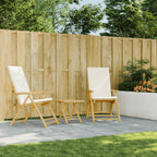 Gartenstühle Klappbar Verstellbar 2 Stk. mit Kissen Bambus