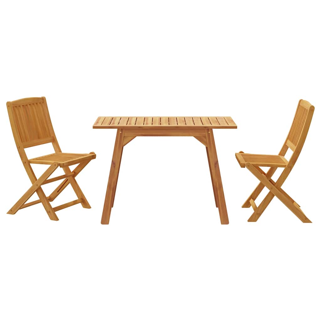 3-tlg. Balkon-Set Massivholz Akazie