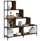 Bücherregal 4 Etagen Räuchereiche 139x33,5x149 cm Holzwerkstoff