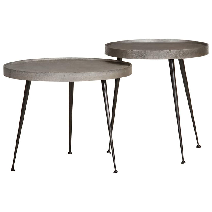 Couchtisch 2 Stk. Silbern Holzwerkstoff