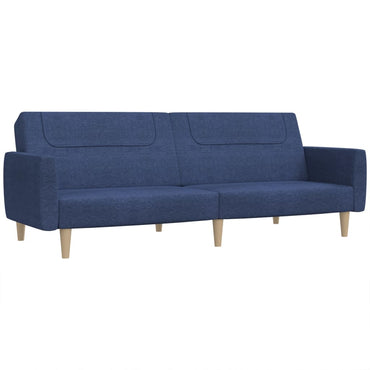 Schlafsofa 2-Sitzer Blau Stoff