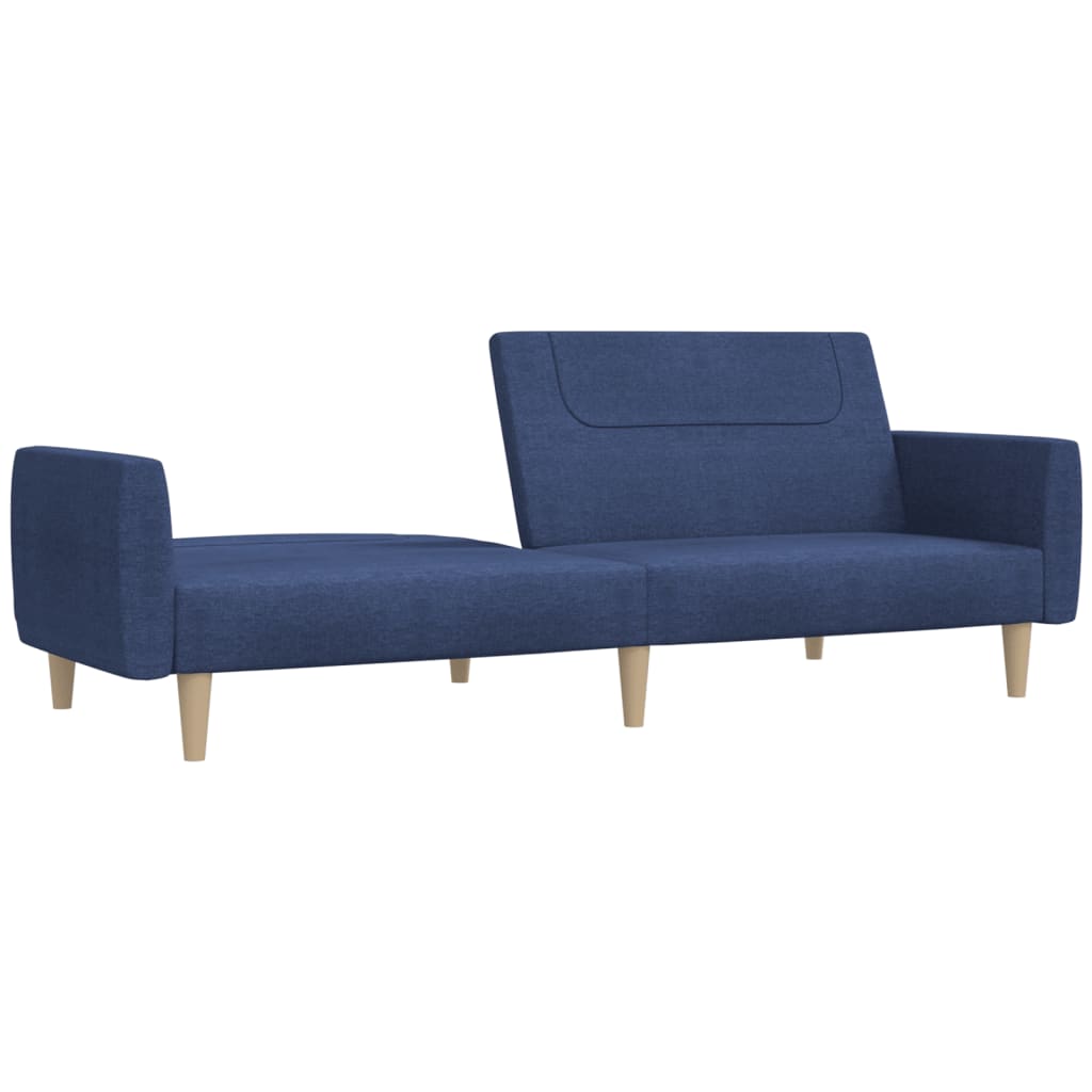 Schlafsofa 2-Sitzer Blau Stoff