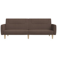 Schlafsofa 2-Sitzer Taupe Stoff